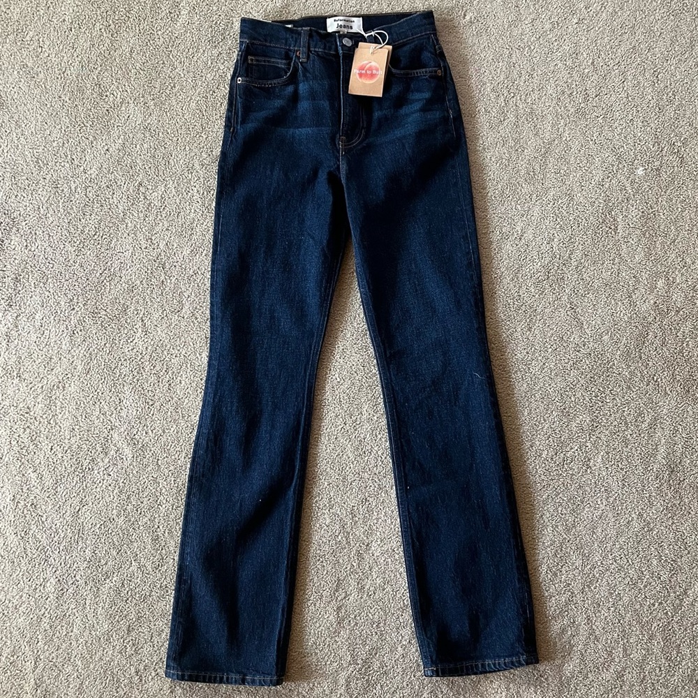 Reformation high waisted straight jeans